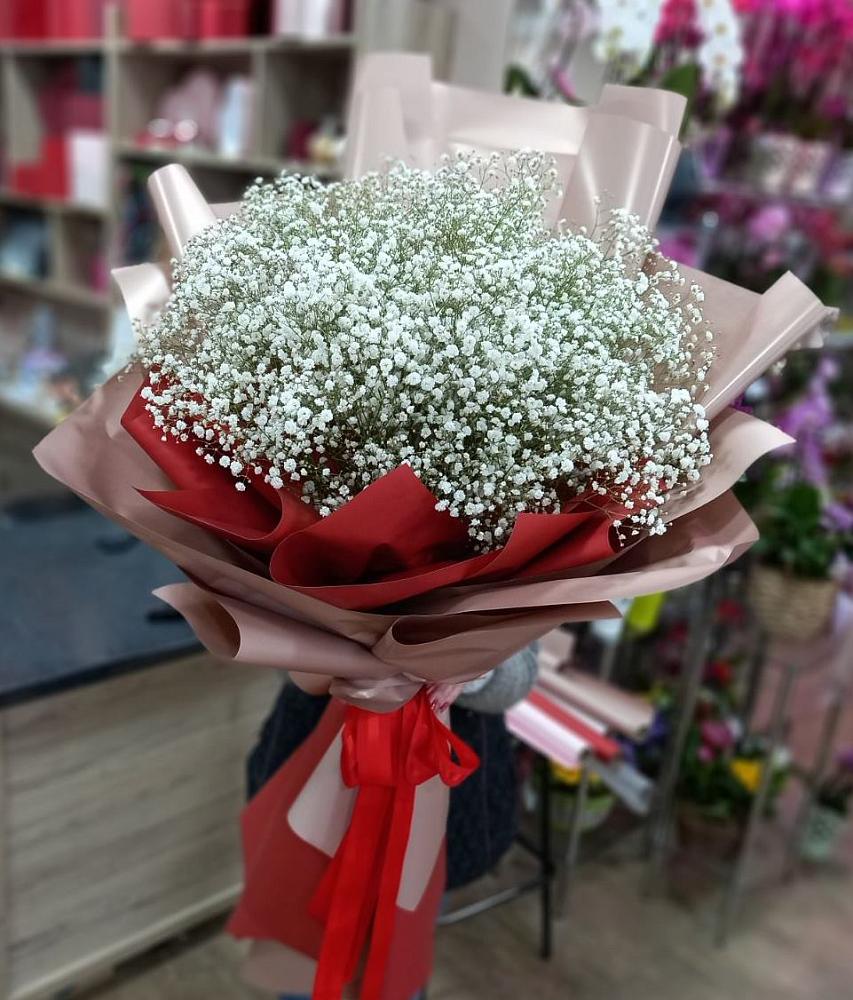 Букет Белые хлопья в Загорьевские дали Букет цветов из: Гипсофила в Загорьевские дали