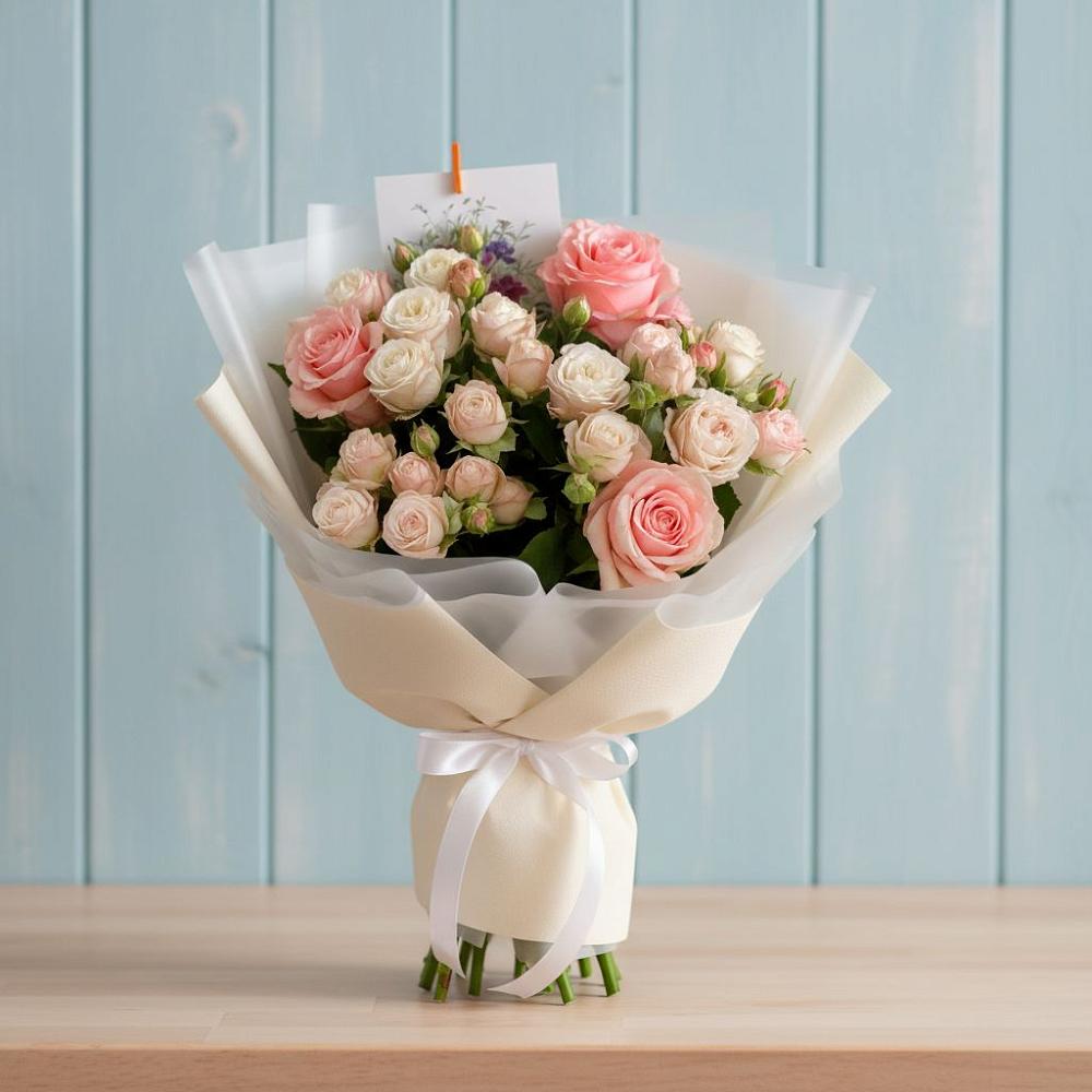 Букет цветов из: Розы в Загорьевские дали