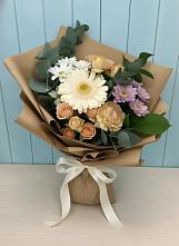 Букет цветов из:  Герберы и Хризантемы в Загорьевские дали