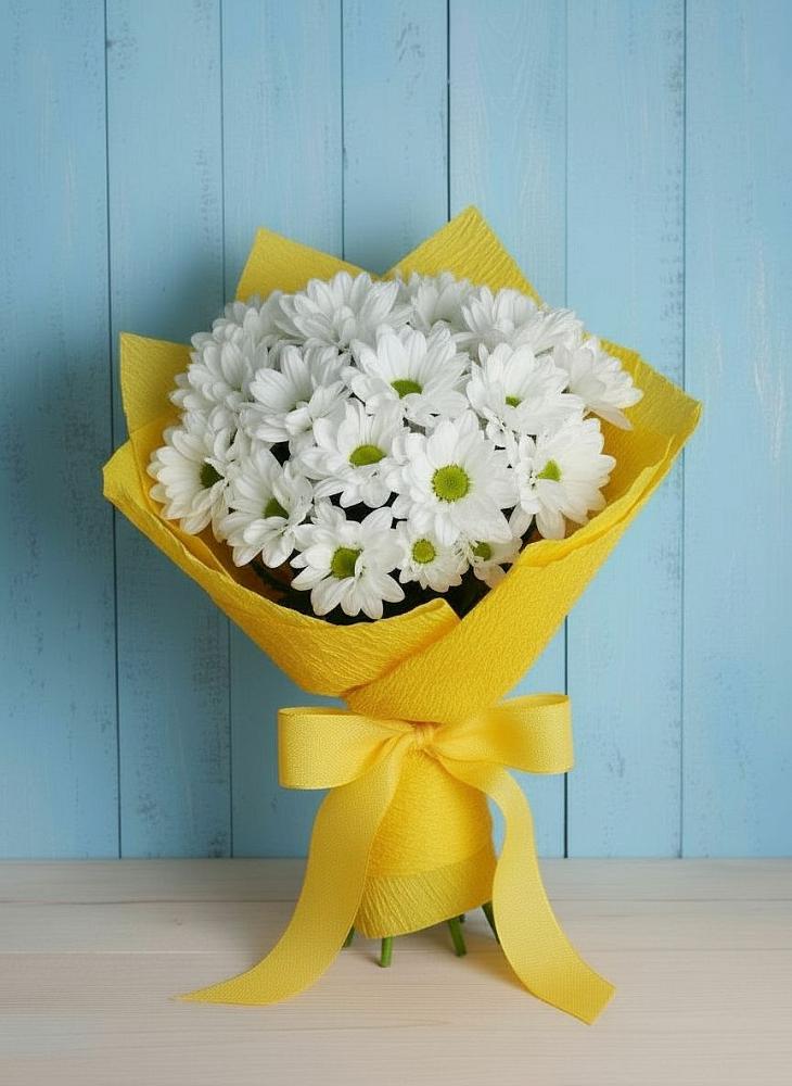 Букет цветов из: Хризантемы в Загорьевские дали