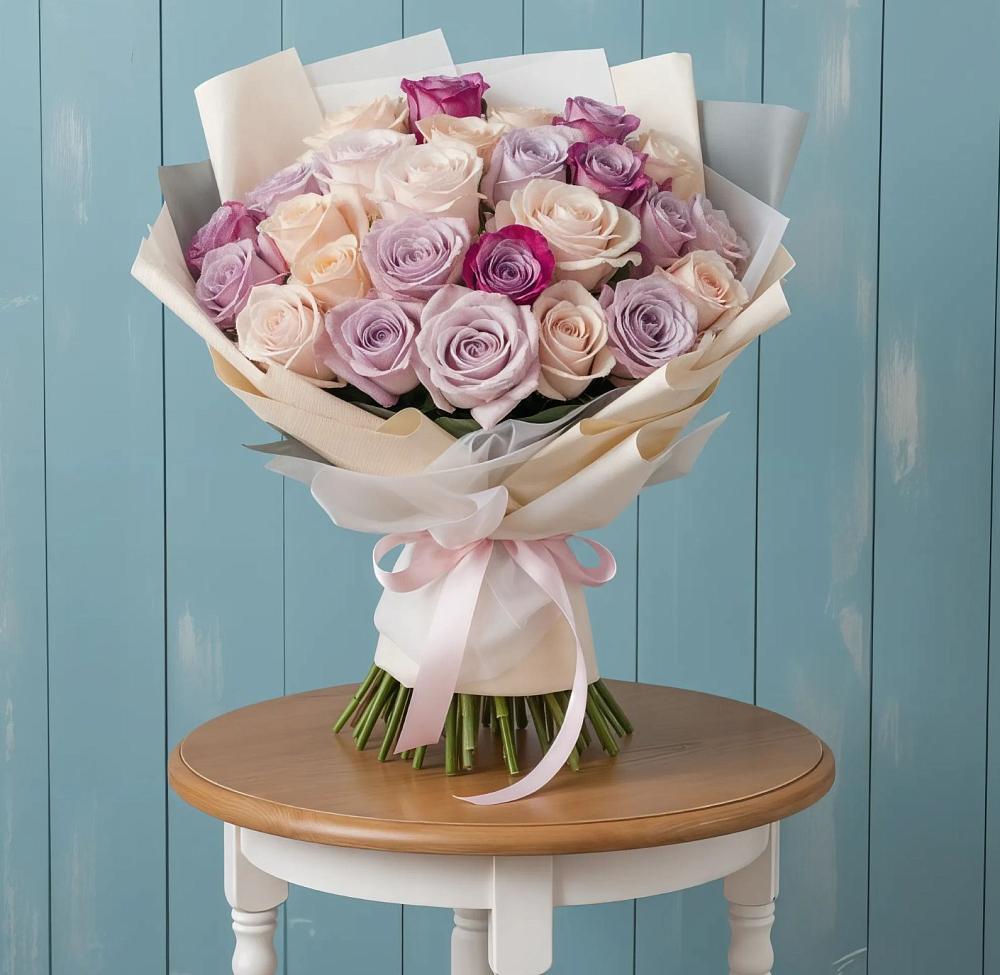 Букет цветов из: Розы в Загорьевские дали