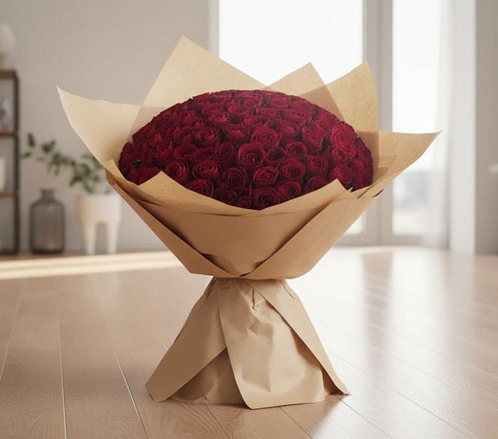 Букет 101 Красная роза в Загорьевские дали