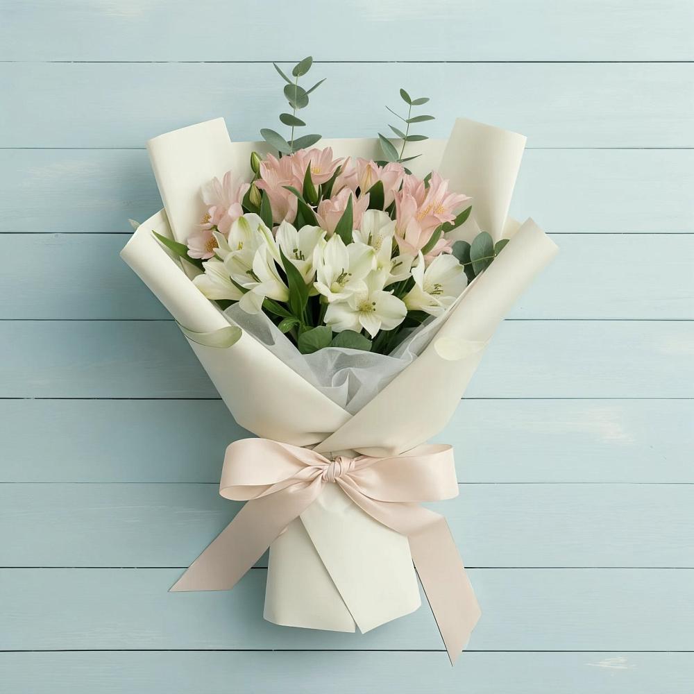 Букет цветов из: Альстромерии в Загорьевские дали