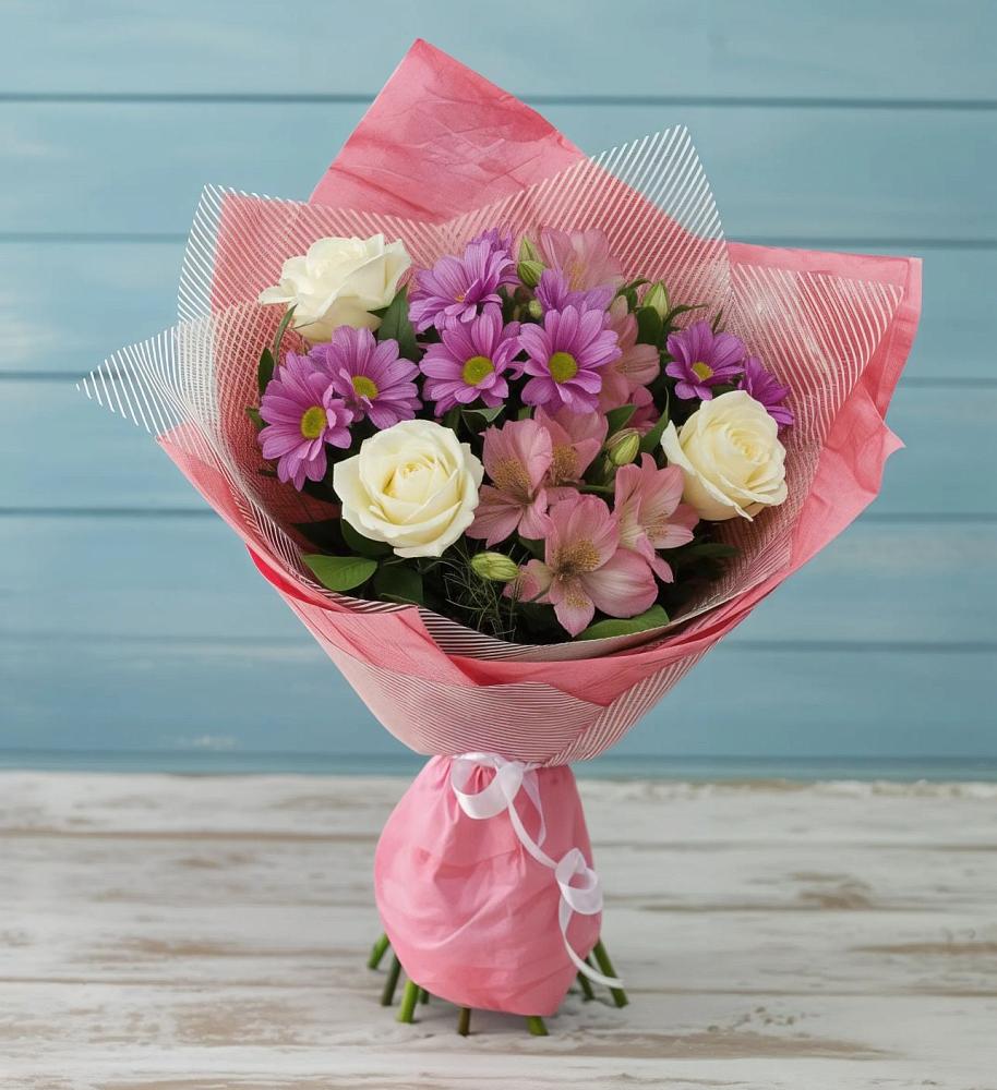 Букет цветов из: Герберы в Загорьевские дали