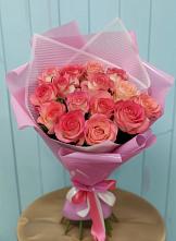 Букет 15 Розовых роз Равель в Загорьевские дали