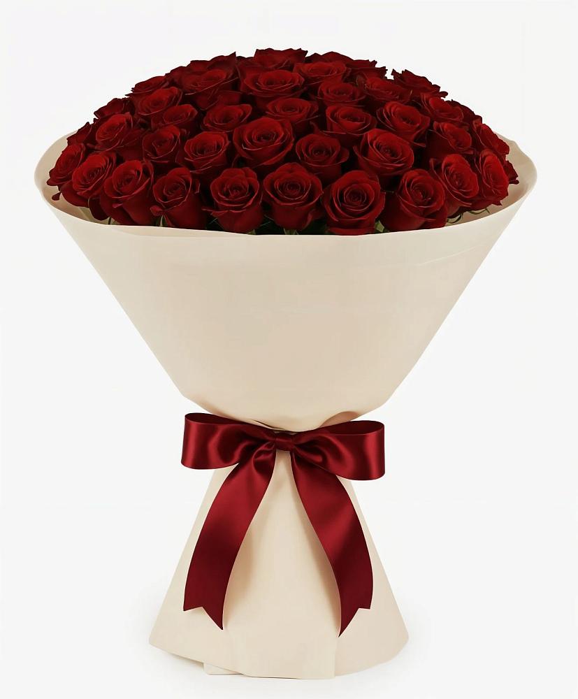 Букет 101 Бордовая роза Блэк Бакарра в Загорьевские дали